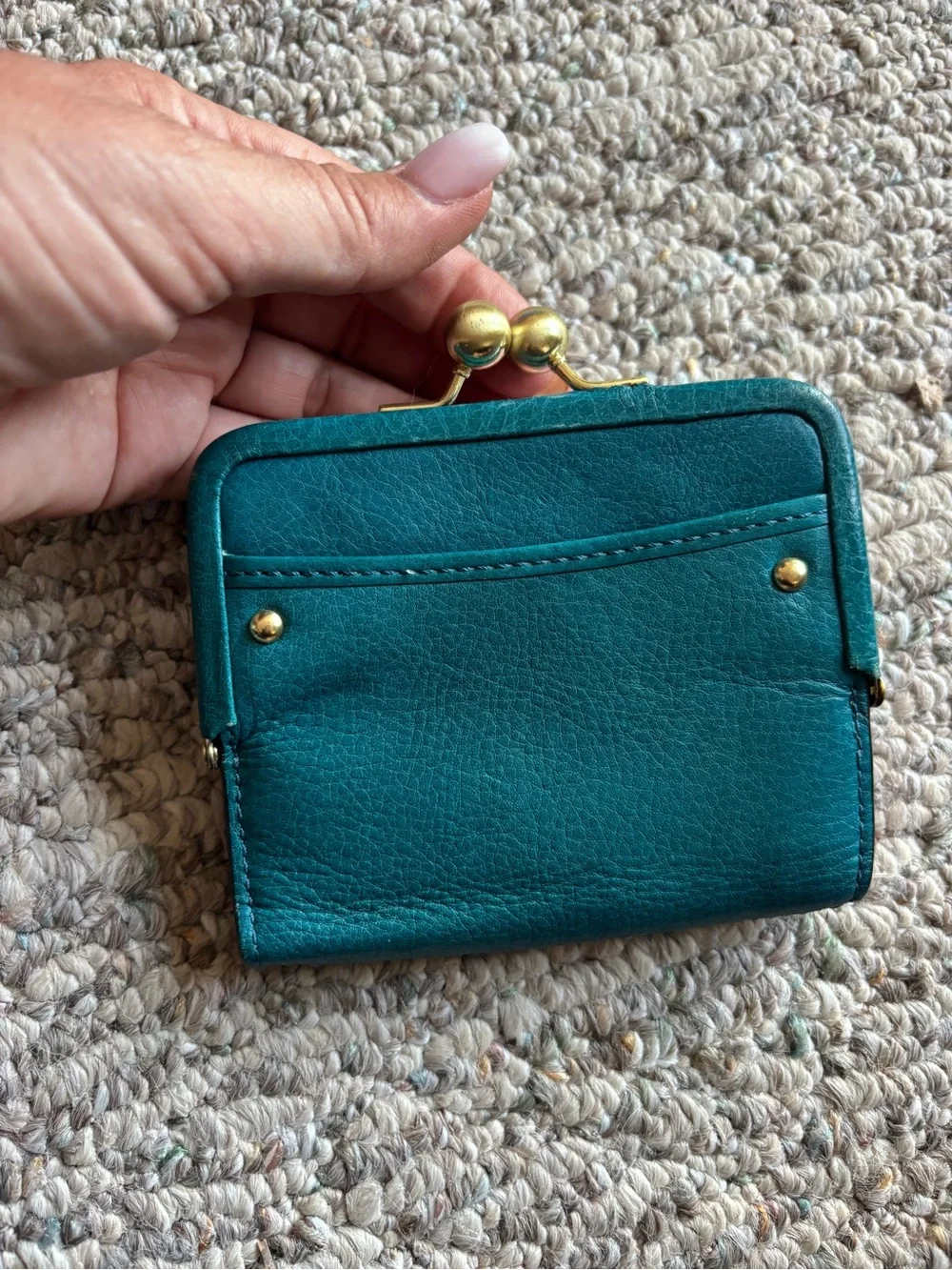 Coach compact leather